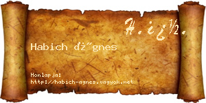 Habich Ágnes névjegykártya